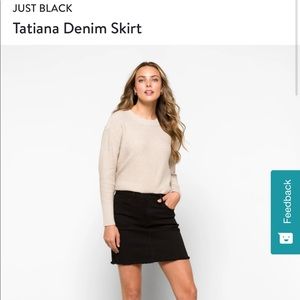 Just Black Black Jean Mini Skirt